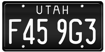 utah dmv license plates